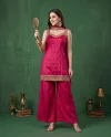 K 1320 By Naisha Chinon Kurti With Bottom Dupatta 